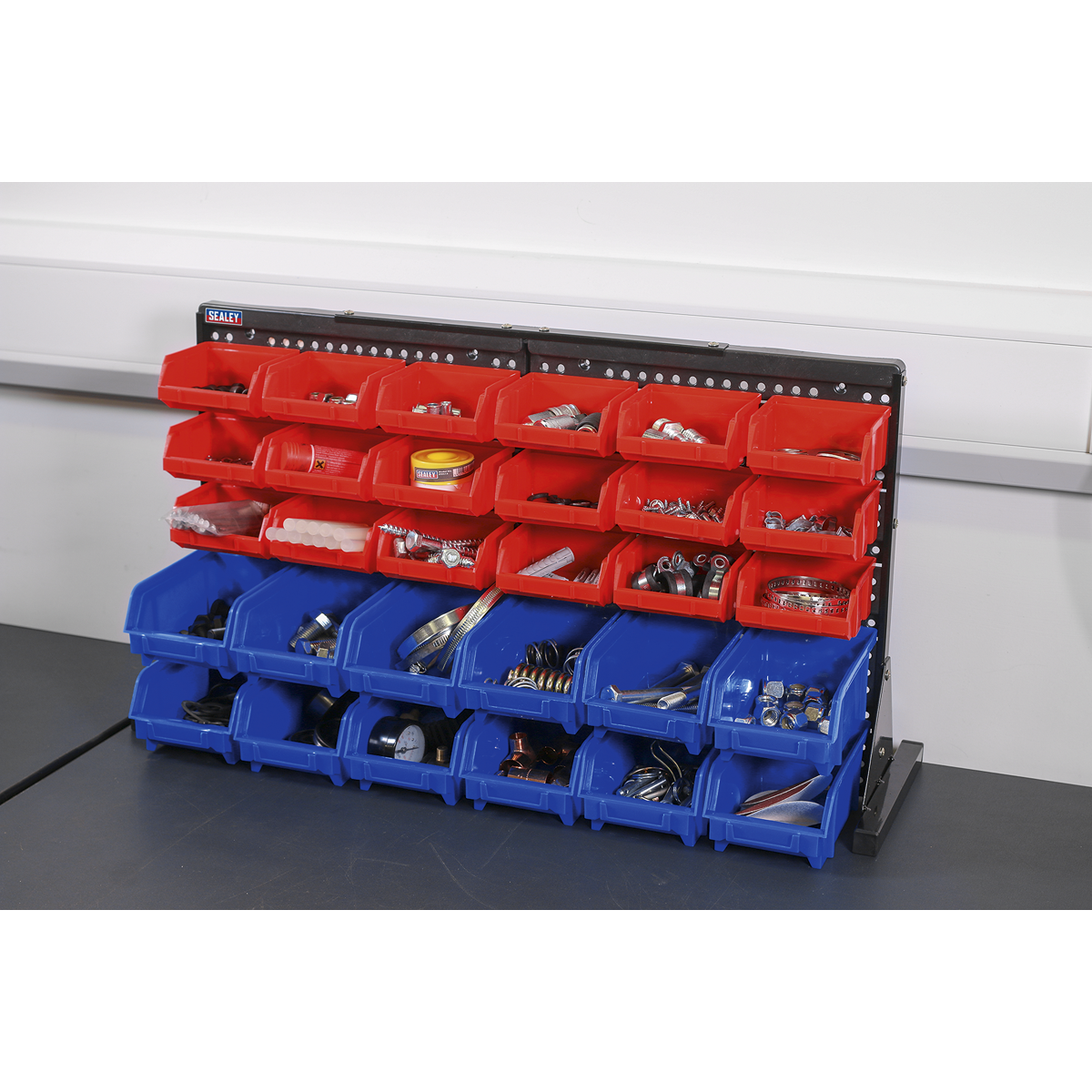 Sealey TPS1218 Bench Mounting Bin Storage System with 30 Bins