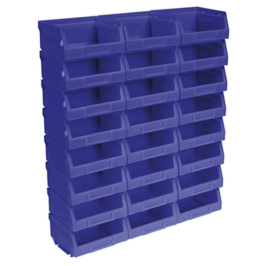 Sealey TPS124B Plastic Storage Bin 105 x 85 x 55mm, Blue - Pack of 24