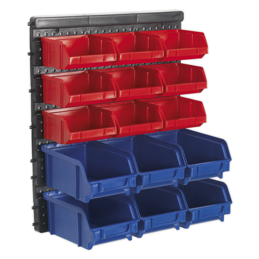 Sealey TPS1569WM Wall Mounting Bin Storage System with 15 Bins