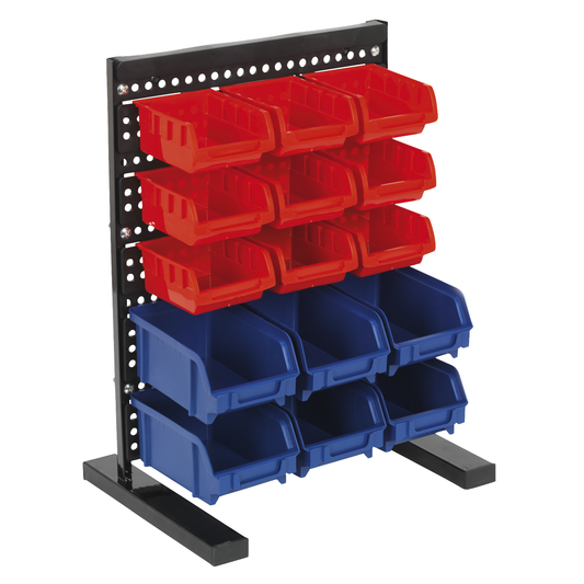 Sealey TPS1569 Bench Mounting Bin Storage System with 15 Bins