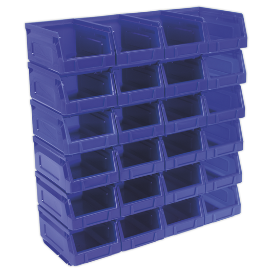 Sealey TPS224B Plastic Storage Bin 105 x 165 x 85mm, Blue - Pack of 24