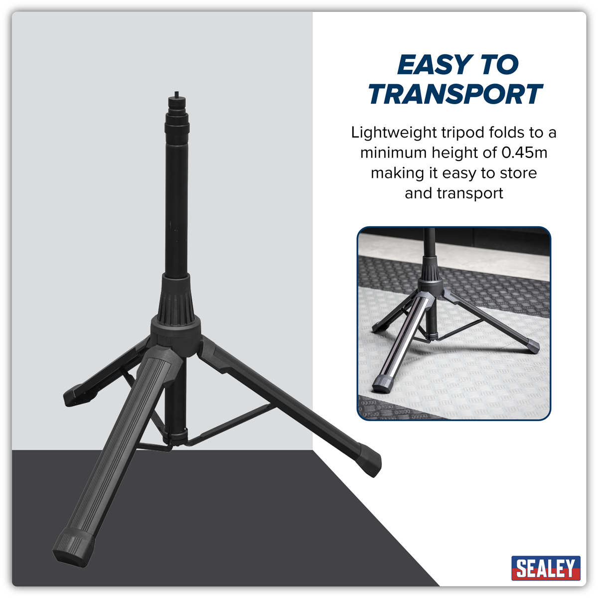 Sealey TRI01 Telescopic Tripod 1.2m