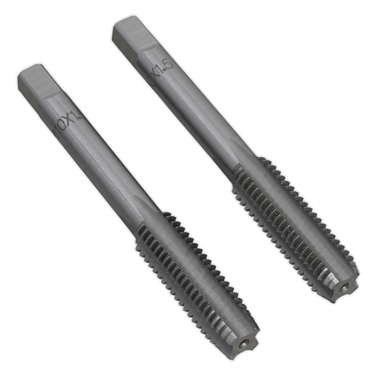 Sealey TSM10 Taper & Plug Tap Set M10 x 1.5mm 2pc