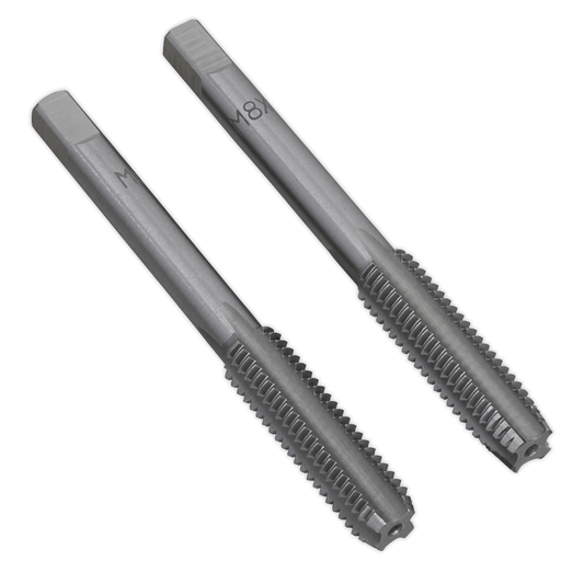 Sealey TSM8 Taper & Plug Tap Set M8 x 1.25mm 2pc