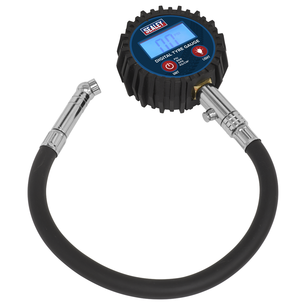 Sealey TST002 Digital Tyre Pressure Gauge with Push-On Connector
