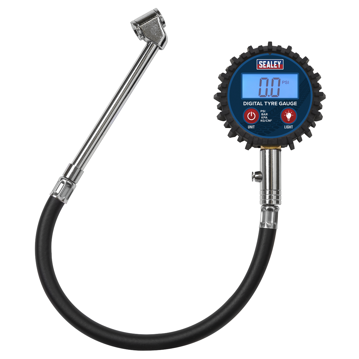 Sealey TST003 Digital Tyre Pressure Gauge with Twin Push-On Connector
