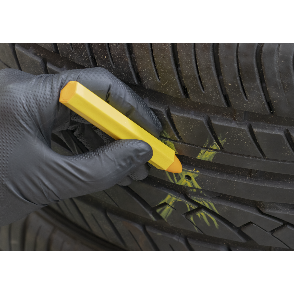 Sealey TST14 Tyre Marking Crayon, Yellow - Pack of 6