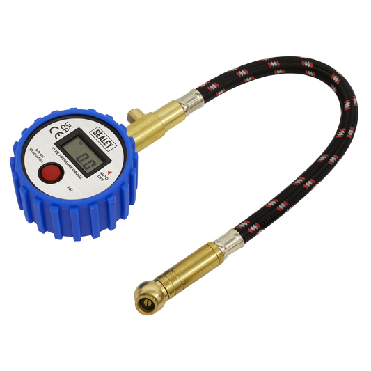 Sealey TST/PG981 Digital Tyre Pressure Gauge with Leader Hose & Quick Release