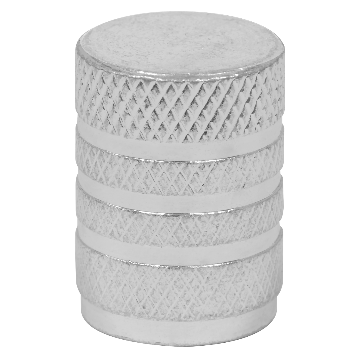 Sealey VCA4 Aluminium Valve Cap 4pc - Silver Anodised