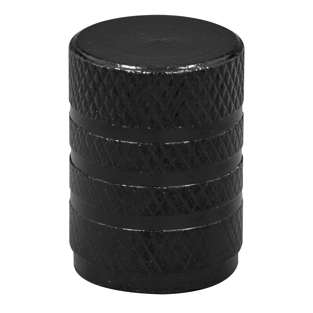 Sealey VCB4 Aluminium Valve Cap 4pc - Black Anodised