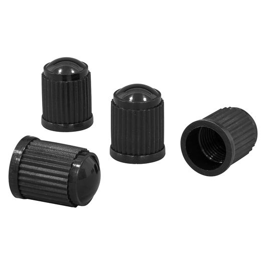 Sealey VCP4 Plastic Valve Caps 4pc - Black