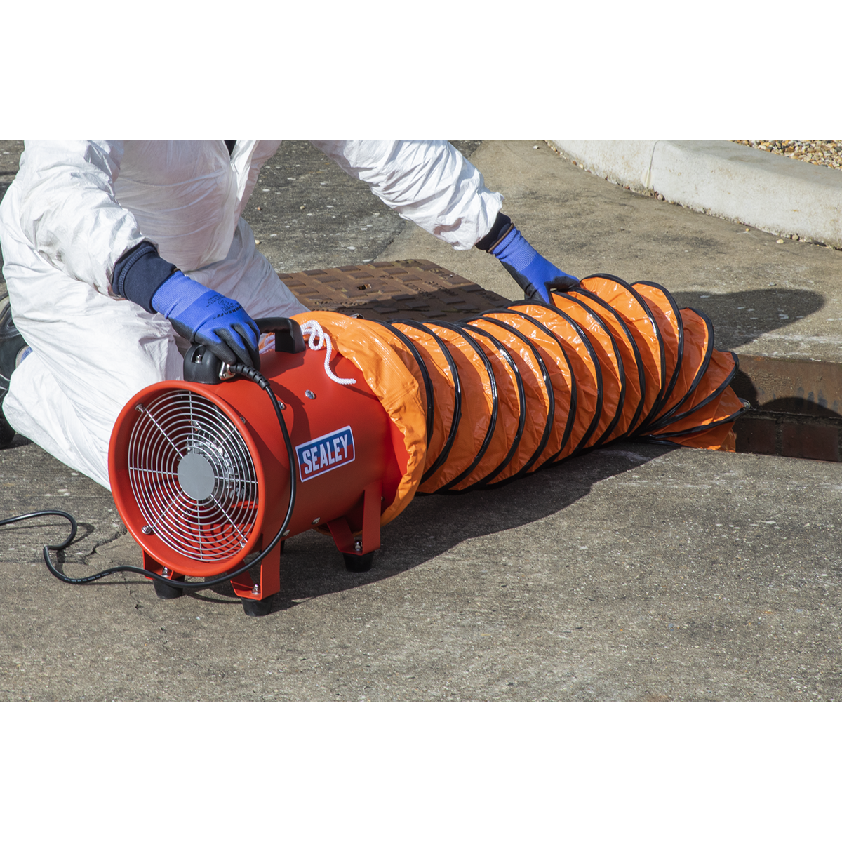 Sealey VEN250 Portable Ventilator with 5m Ducting 250mm