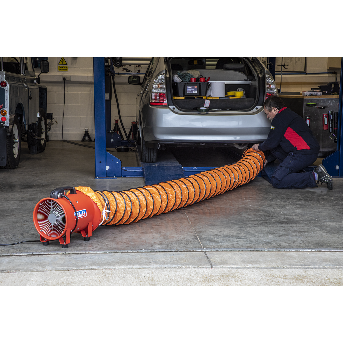 Sealey VEN250 Portable Ventilator with 5m Ducting 250mm