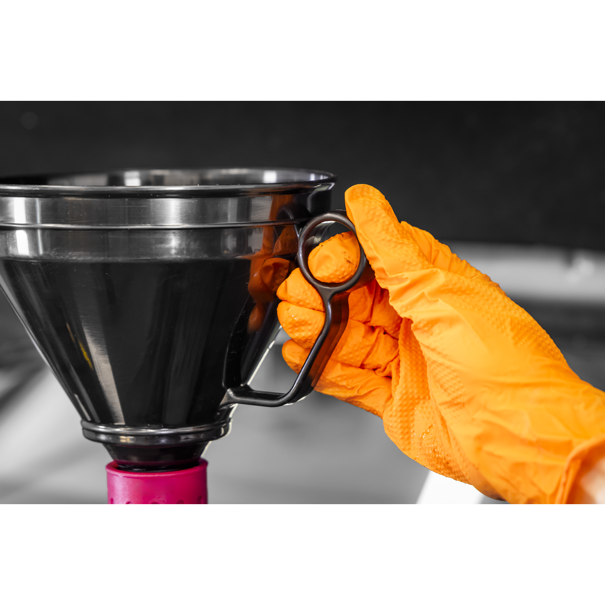 Sealey VFF1 Valved Flexible Spout Funnel with Filter 160mm