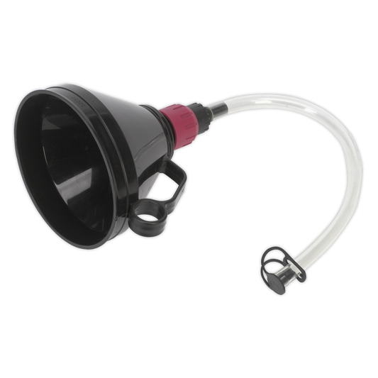 Sealey VFF1 Valved Flexible Spout Funnel with Filter 160mm