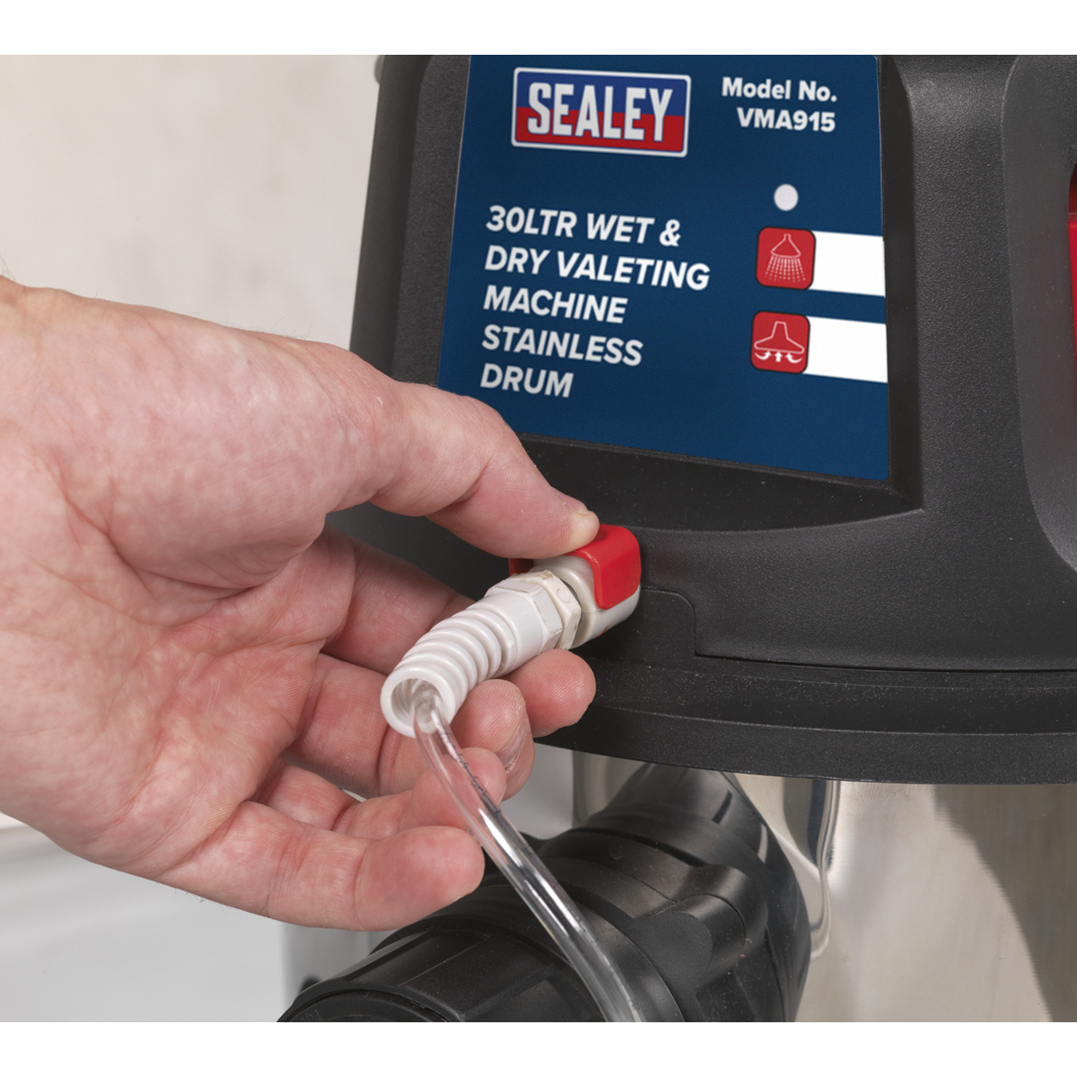 Sealey VMA915 Wet & Dry Valet Machine Stainless Drum 30L