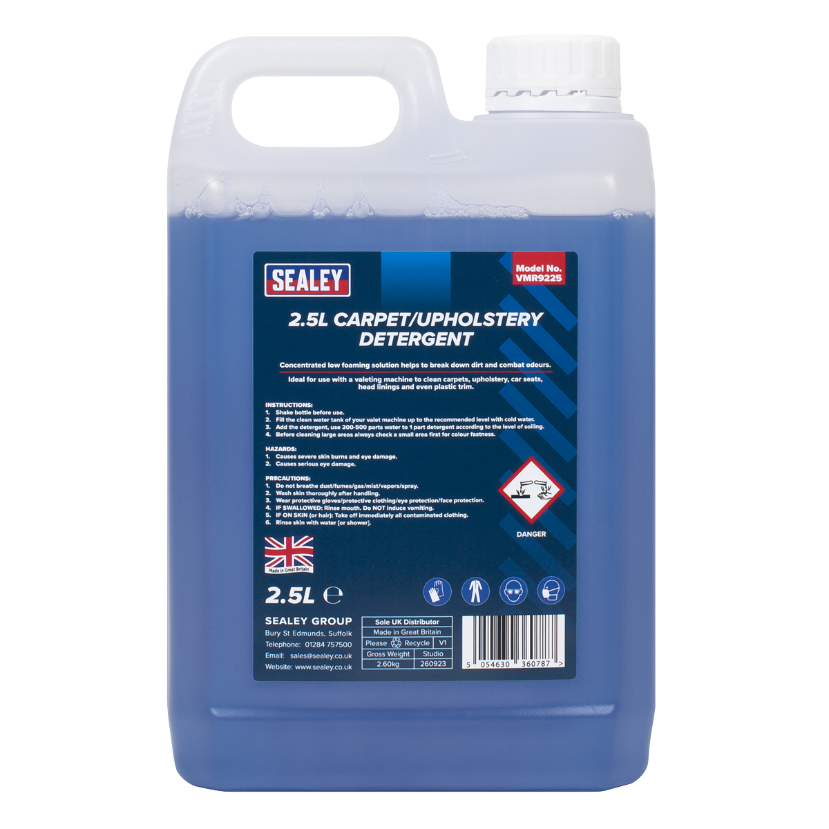 Sealey VMR9225 Carpet/Upholstery Detergent 2.5L
