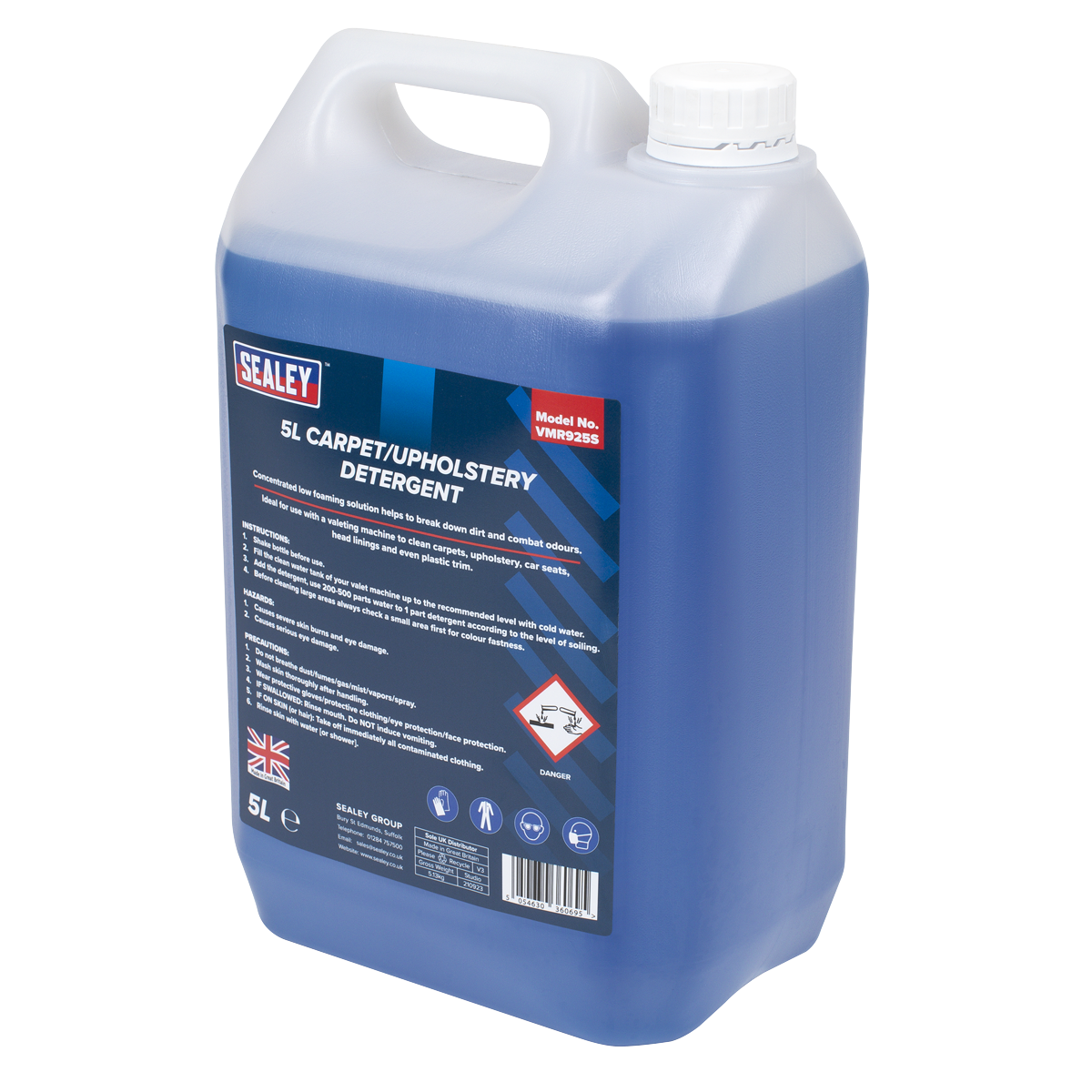 Sealey VMR925S Carpet/Upholstery Detergent 5L
