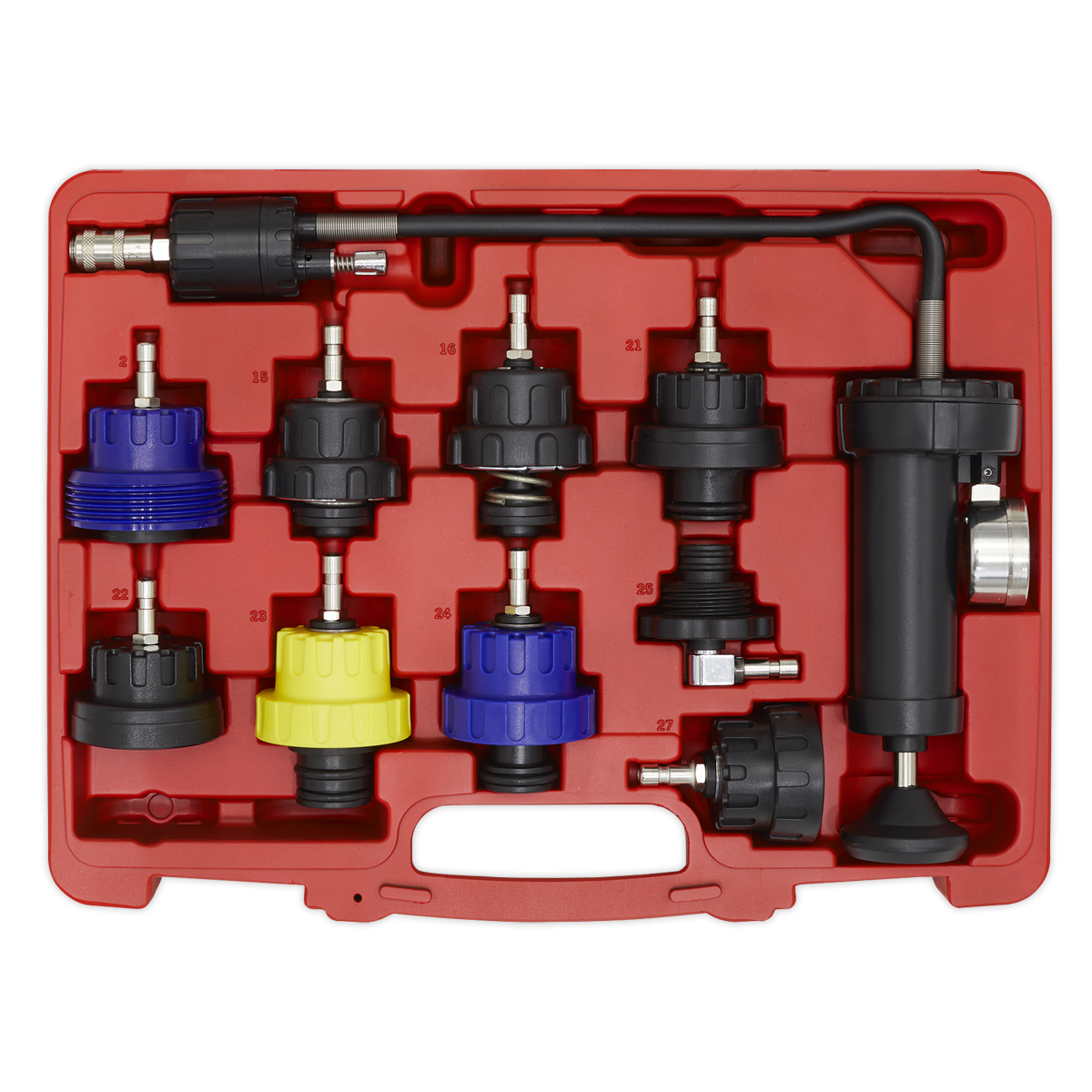 Sealey VS0013 Cooling System Pressure Test Kit 10pc