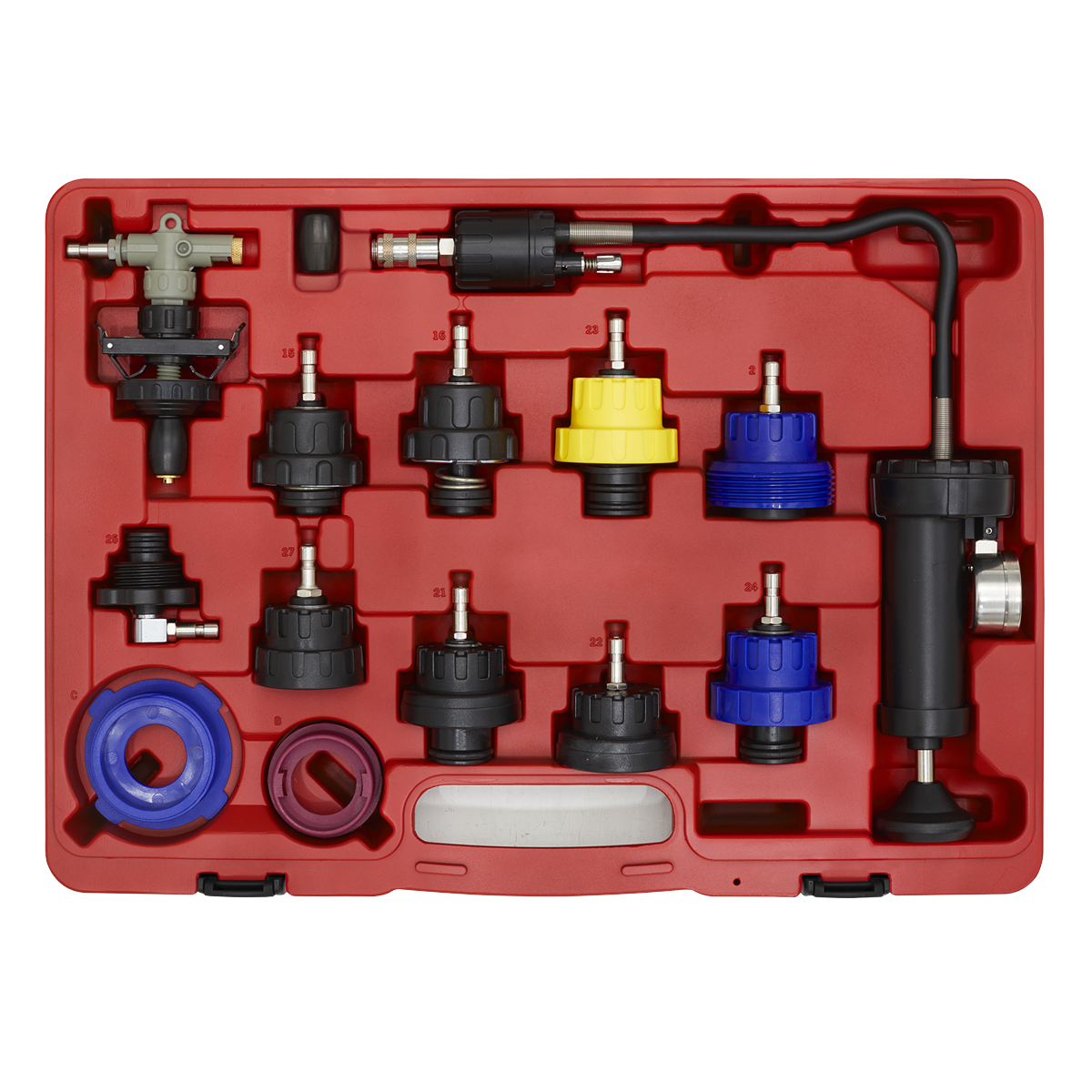 Sealey VS0014 Cooling System Pressure Test Kit 13pc