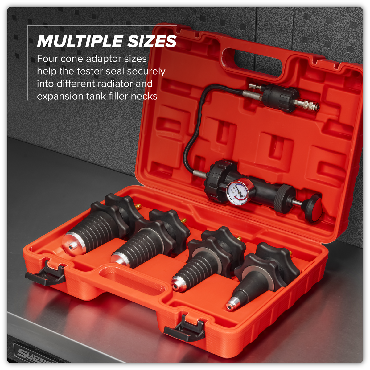 Sealey VS0033 Cooling System Pressure Test Kit 5pc