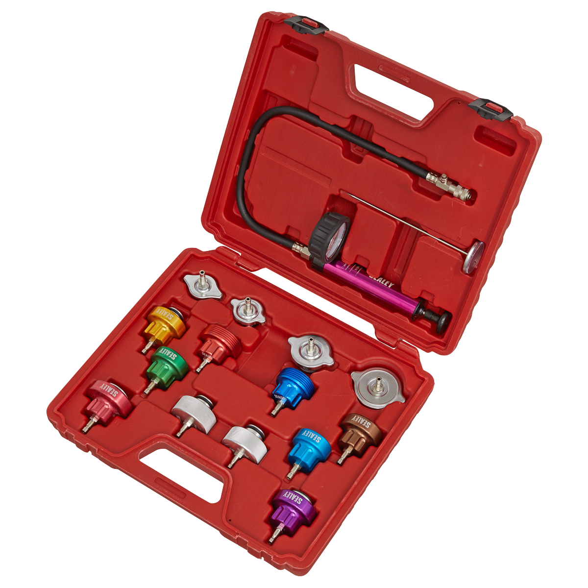 Sealey VS006 Cooling System Pressure Test Kit 16pc