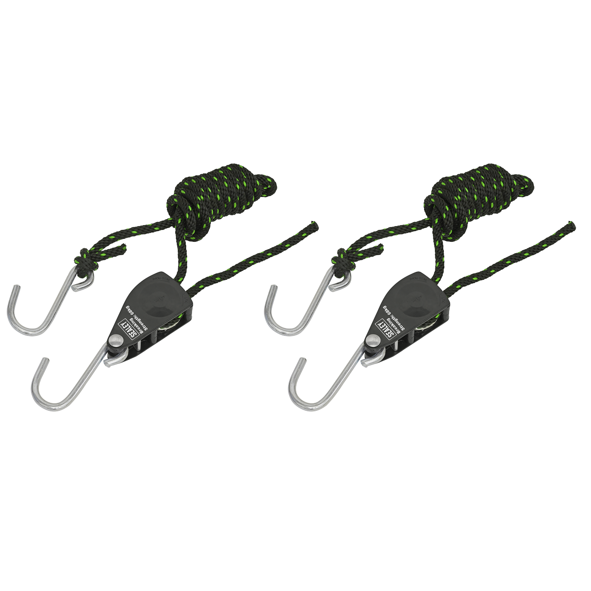 Sealey VS0114 Ratchet Parts Hanger/Tie Down with S-Shaped Hooks 2m - Pack of 2