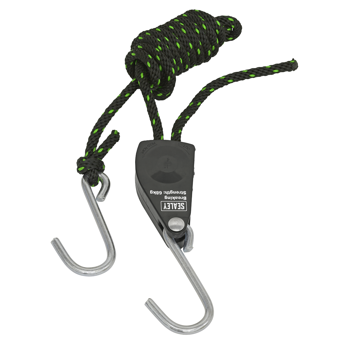 Sealey VS0114 Ratchet Parts Hanger/Tie Down with S-Shaped Hooks 2m - Pack of 2