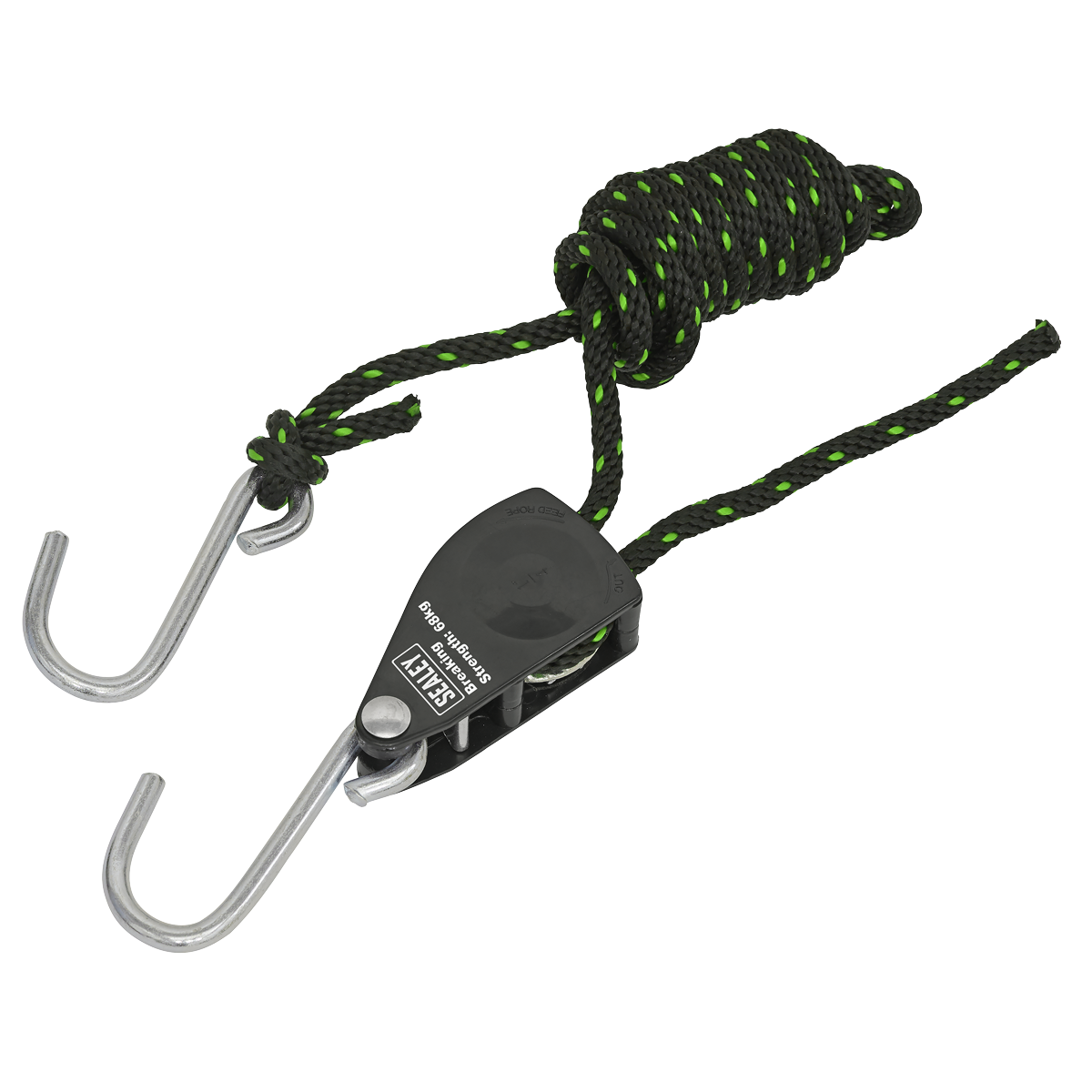 Sealey VS0114 Ratchet Parts Hanger/Tie Down with S-Shaped Hooks 2m - Pack of 2
