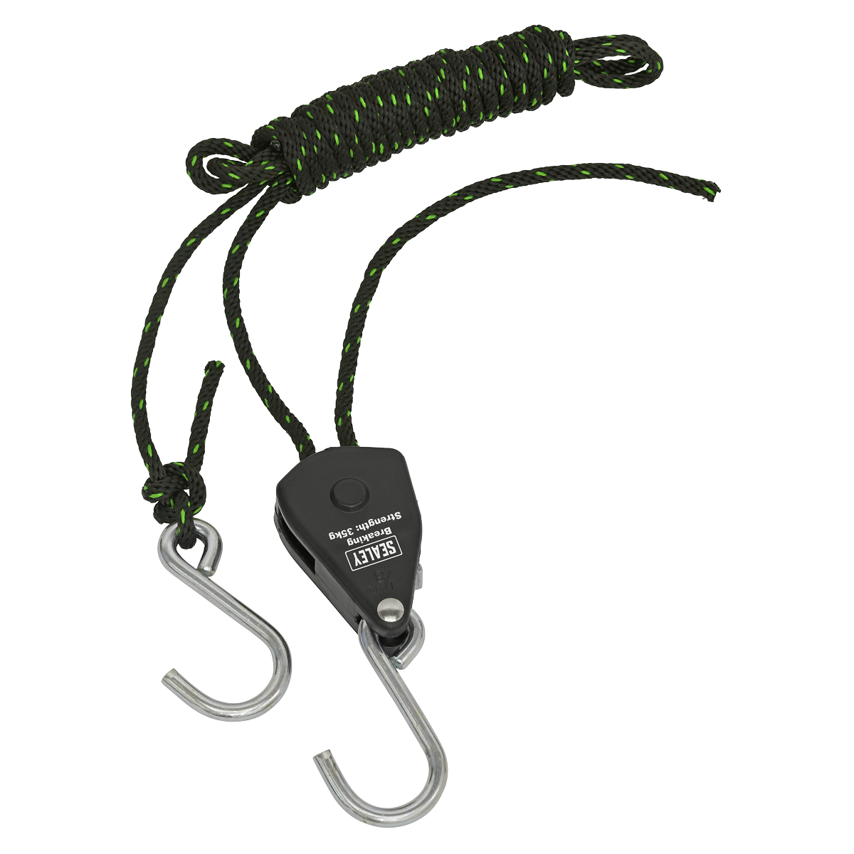 Sealey VS0118 Ratchet Parts Hanger/Tie Down with S-Shaped Hooks 2m - Pack of 2