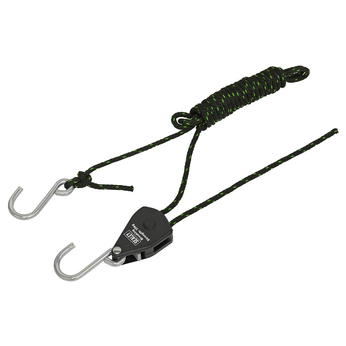 Sealey VS0118 Ratchet Parts Hanger/Tie Down with S-Shaped Hooks 2m - Pack of 2