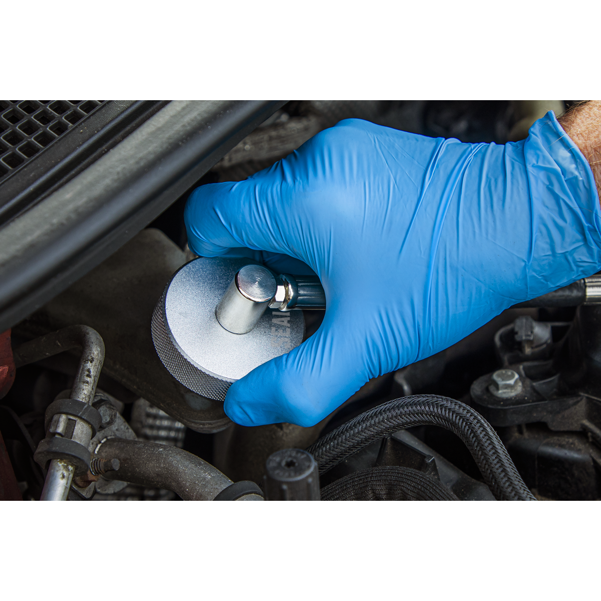 Sealey VS0204C Brake & Clutch Pressure Bleeder Cap Set 7pc