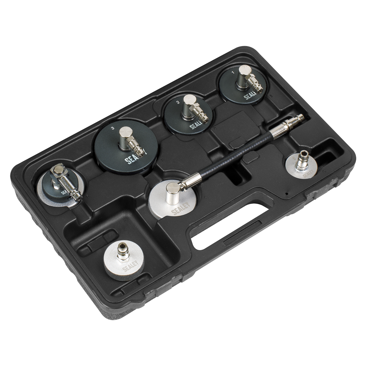 Sealey VS0204C Brake & Clutch Pressure Bleeder Cap Set 7pc