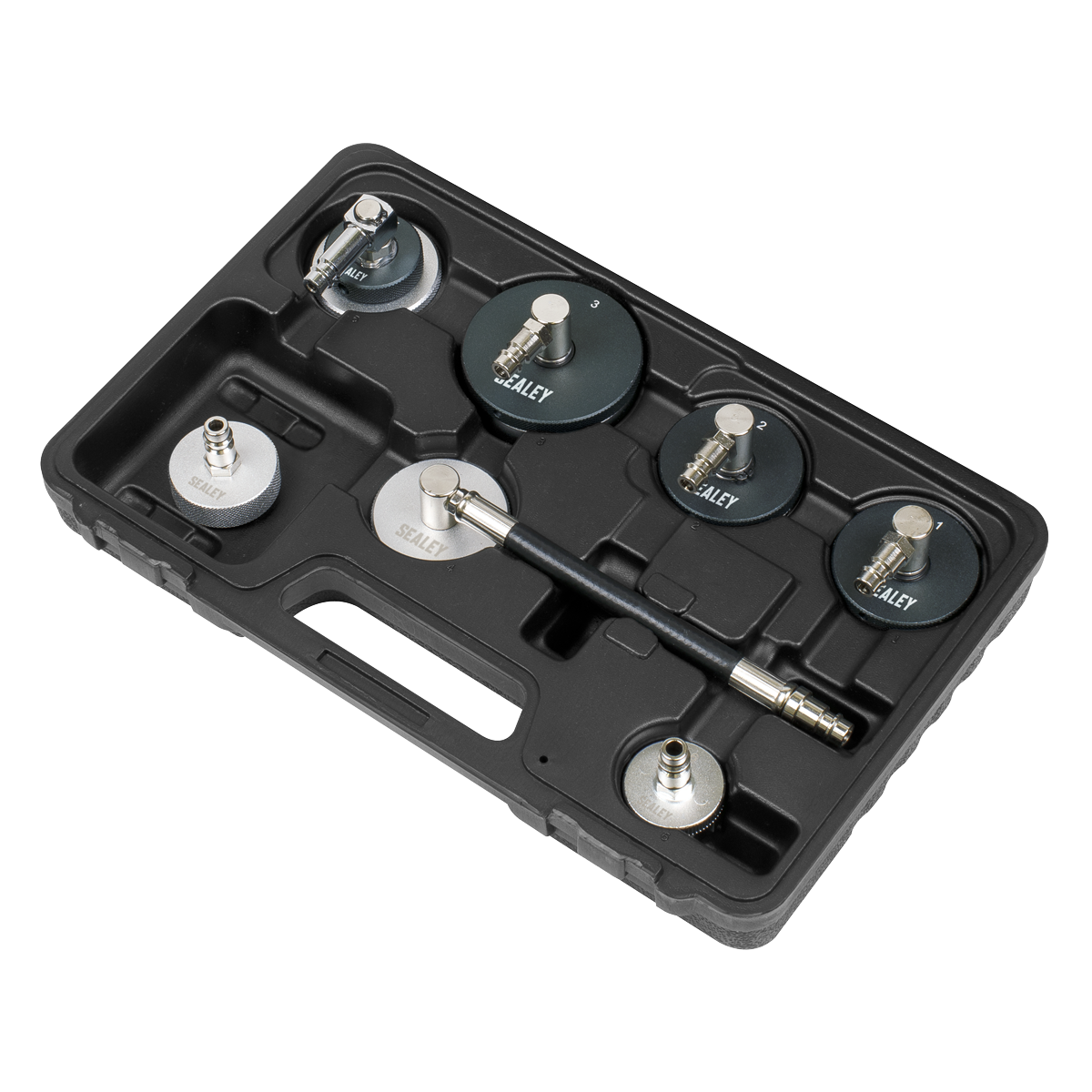 Sealey VS0204C Brake & Clutch Pressure Bleeder Cap Set 7pc