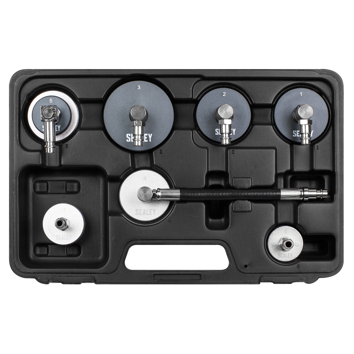 Sealey VS0204C Brake & Clutch Pressure Bleeder Cap Set 7pc