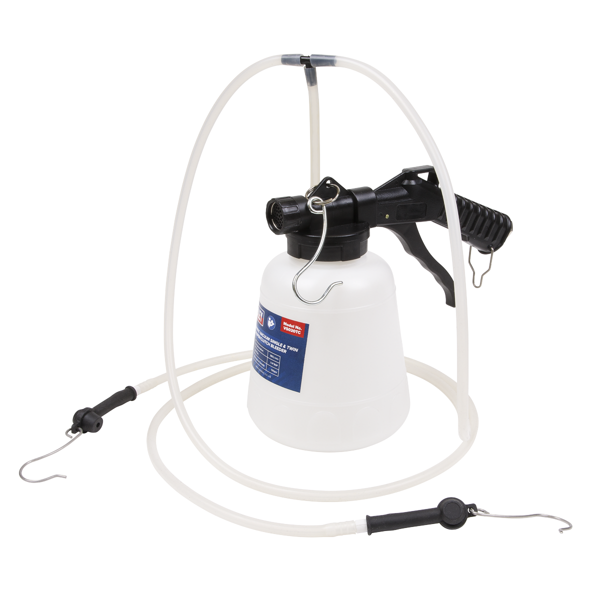 Sealey VS020TC Pneumatic Brake Caliper Clutch Bleeder Vacuum Single & Twin 1L
