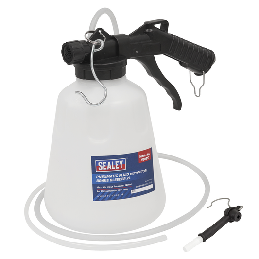 Sealey VS0217 Pneumatic Fluid Extractor/Brake Bleeder 2L
