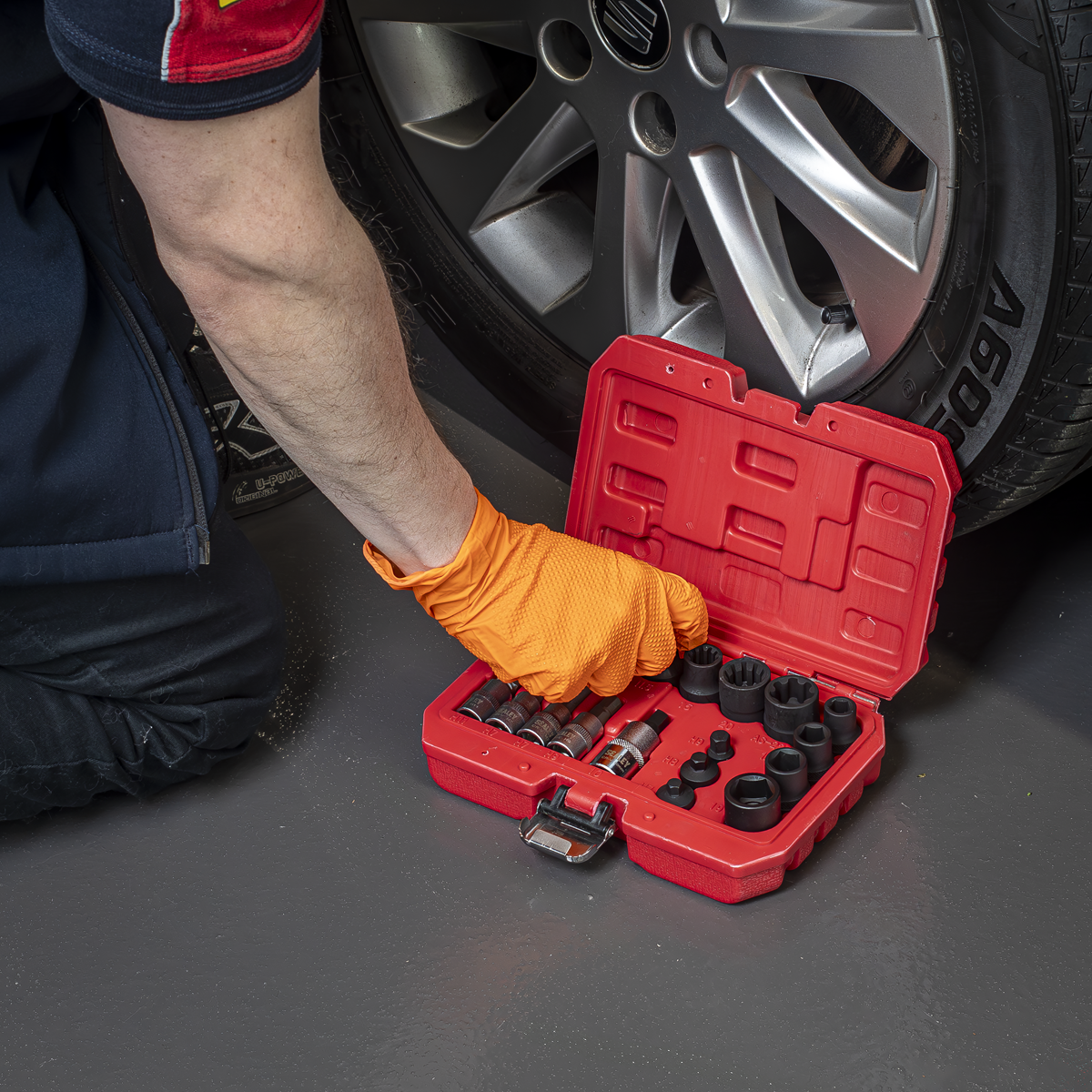 Sealey VS0465 Brake Caliper Socket Set 17pc