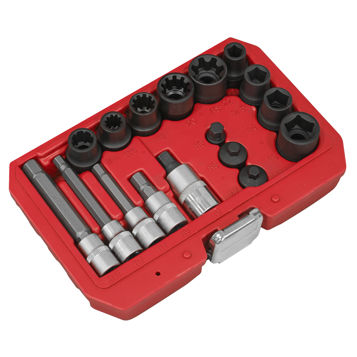 Sealey VS0465 Brake Caliper Socket Set 17pc