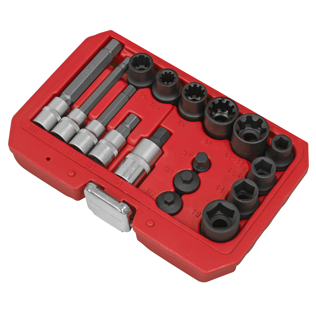 Sealey VS0465 Brake Caliper Socket Set 17pc