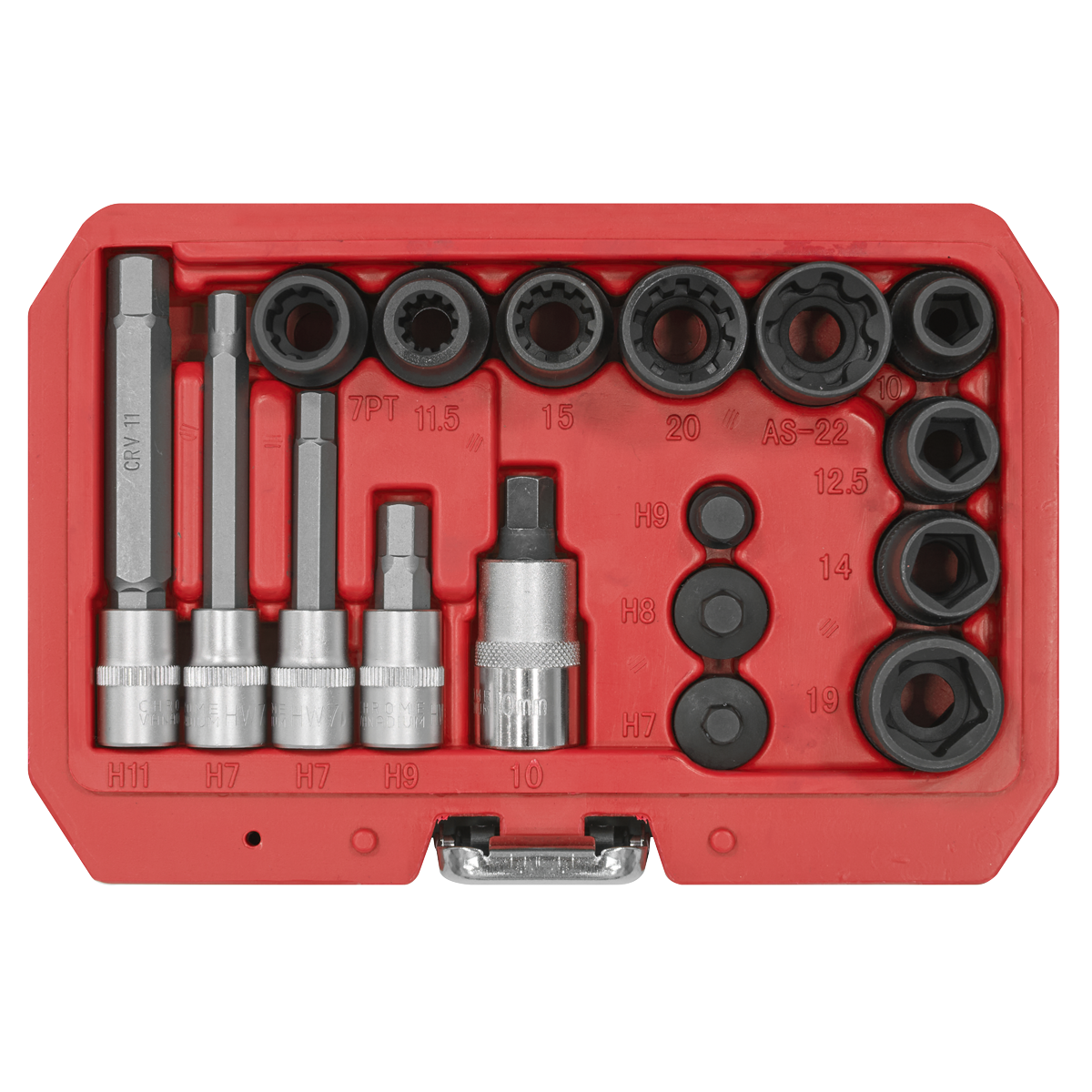 Sealey VS0465 Brake Caliper Socket Set 17pc
