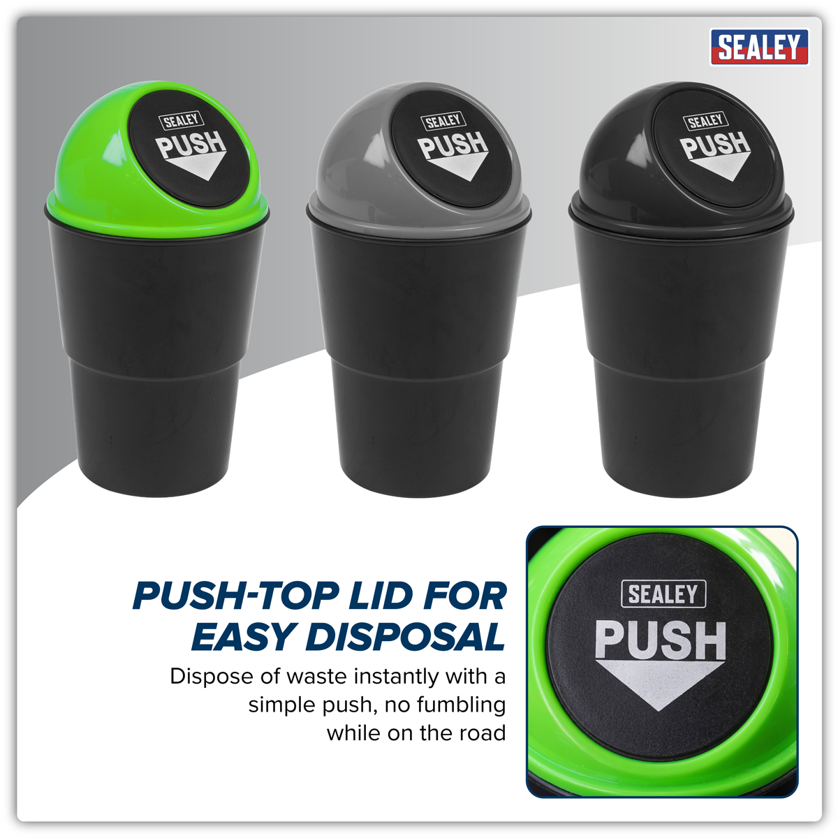 Sealey VS09 Vehicle Cup Holder Bin – Display Box of 9