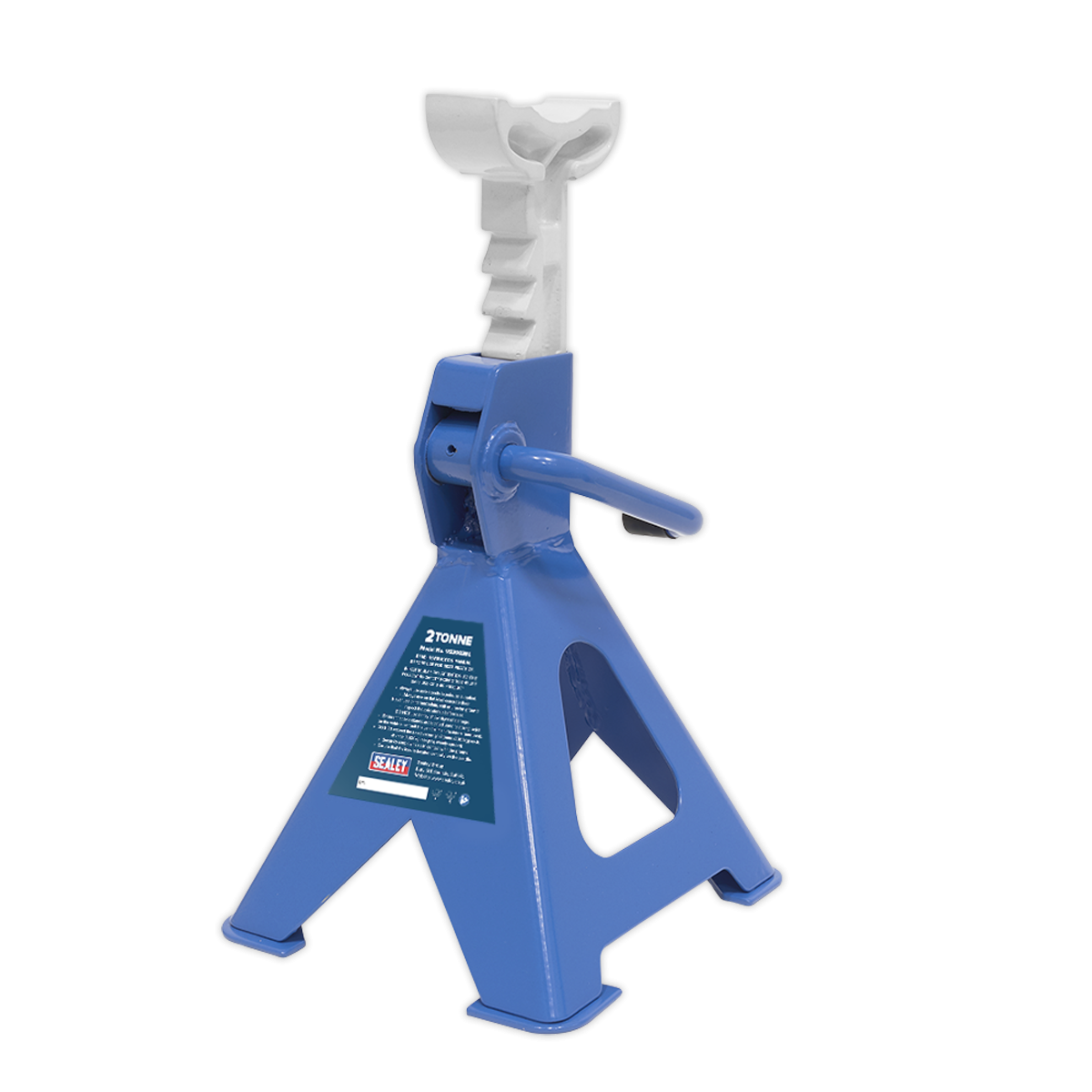 Sealey VS2002BL Ratchet Type Axle Stands (Pair) 2 Tonne Capacity per Stand - Blue