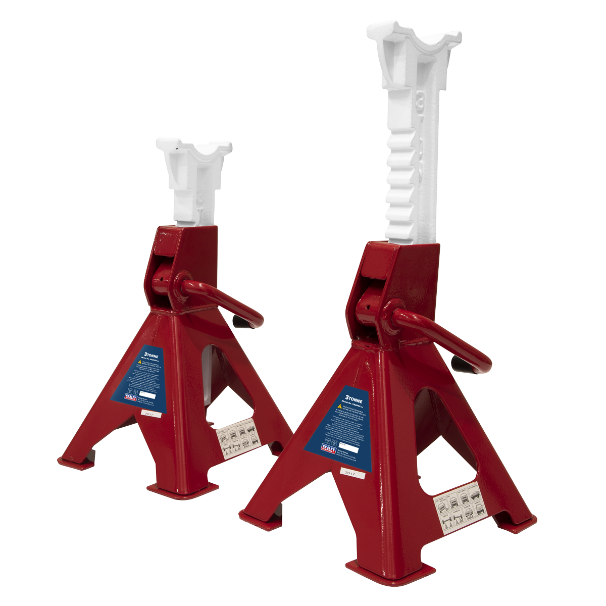 Sealey VS2003 Ratchet Type Axle Stands (Pair) 3 Tonne Capacity per Stand