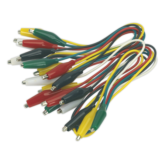 Sealey VS222 Jumper Test Lead Set 450mm - 5 Pairs