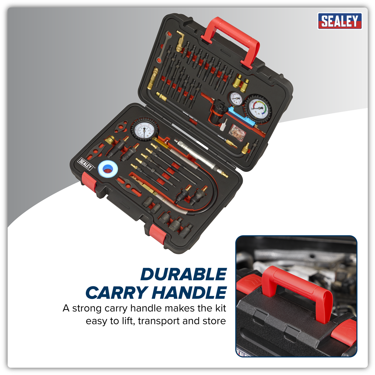 Sealey VS567 Diesel/Petrol Master Compression & Leakage Test Kit 46pc