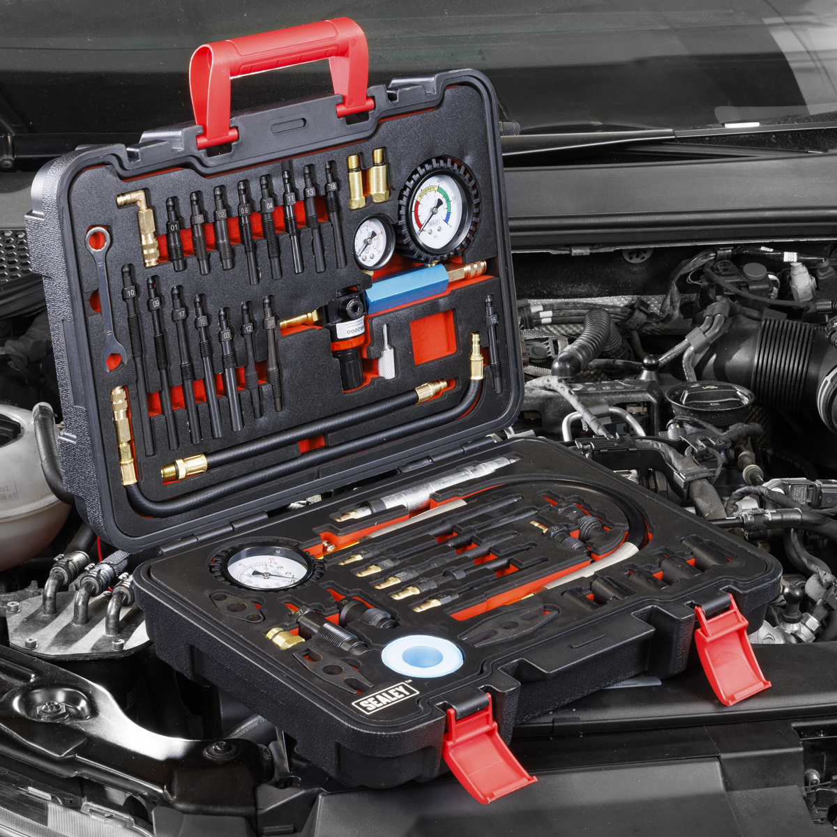Sealey VS567 Diesel/Petrol Master Compression & Leakage Test Kit 46pc