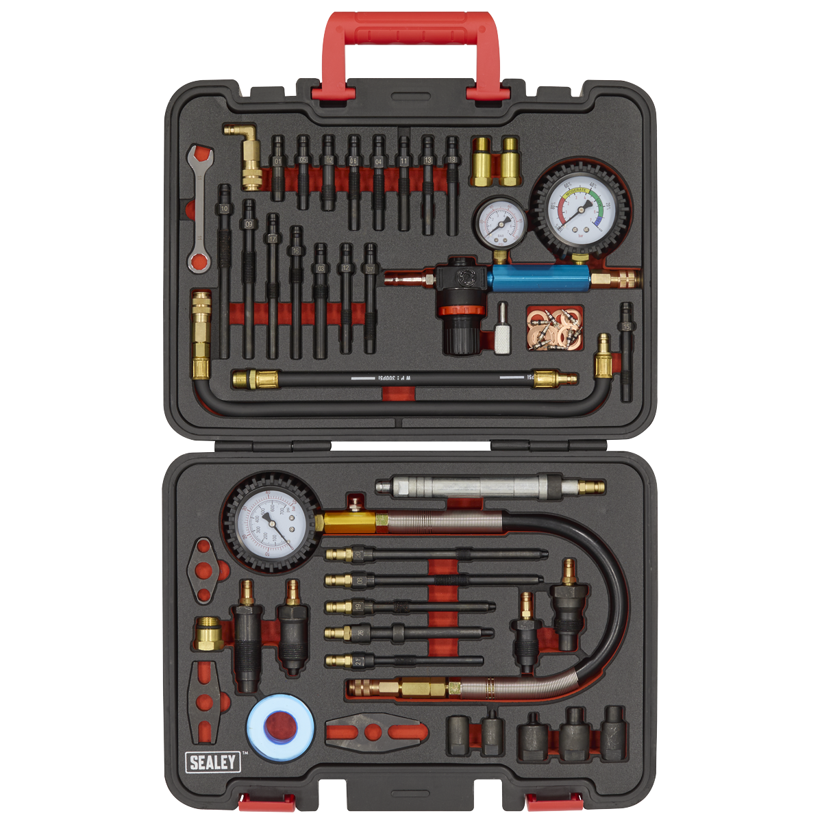 Sealey VS567 Diesel/Petrol Master Compression & Leakage Test Kit 46pc