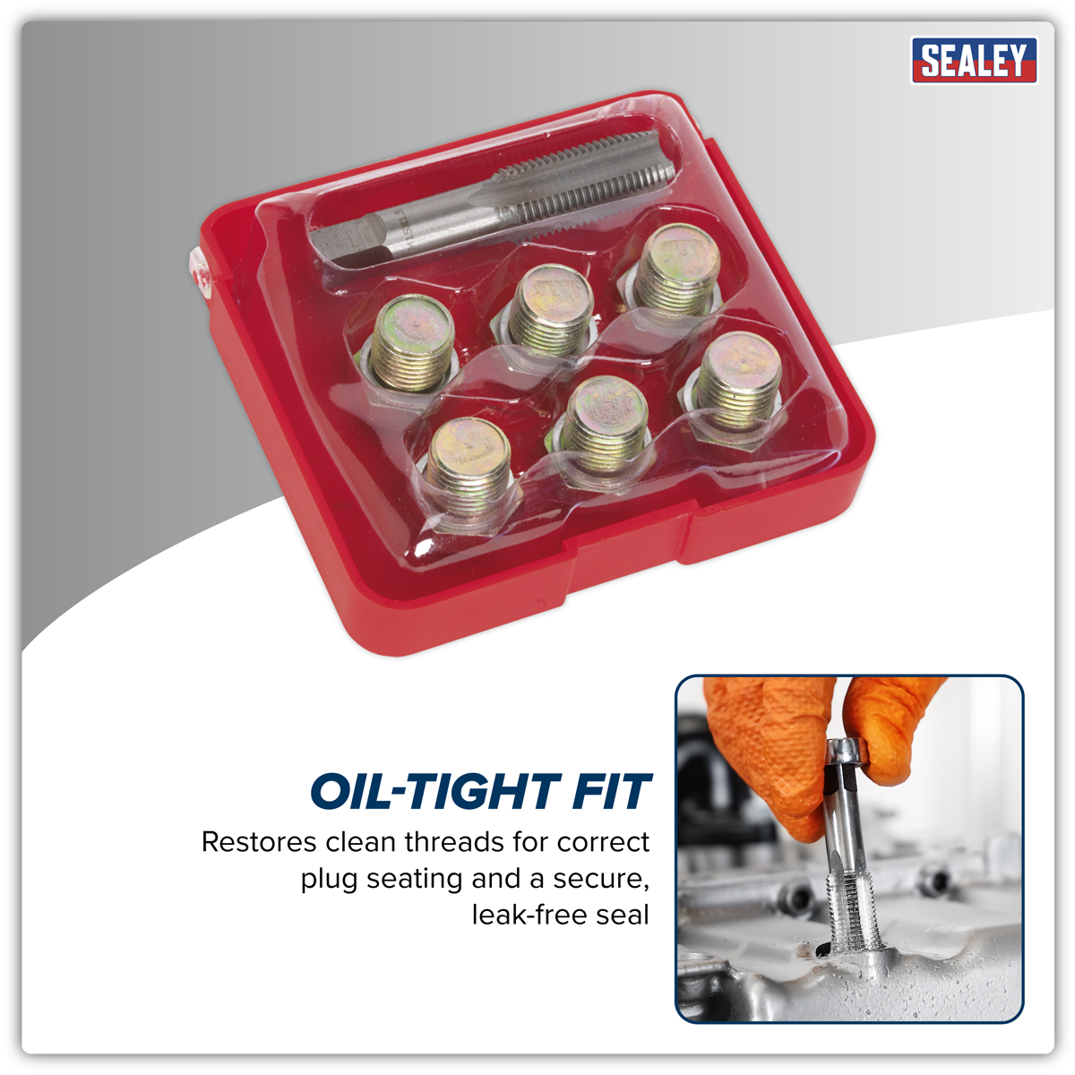 Sealey VS615 Oil Drain Plug Thread Repair Set M15