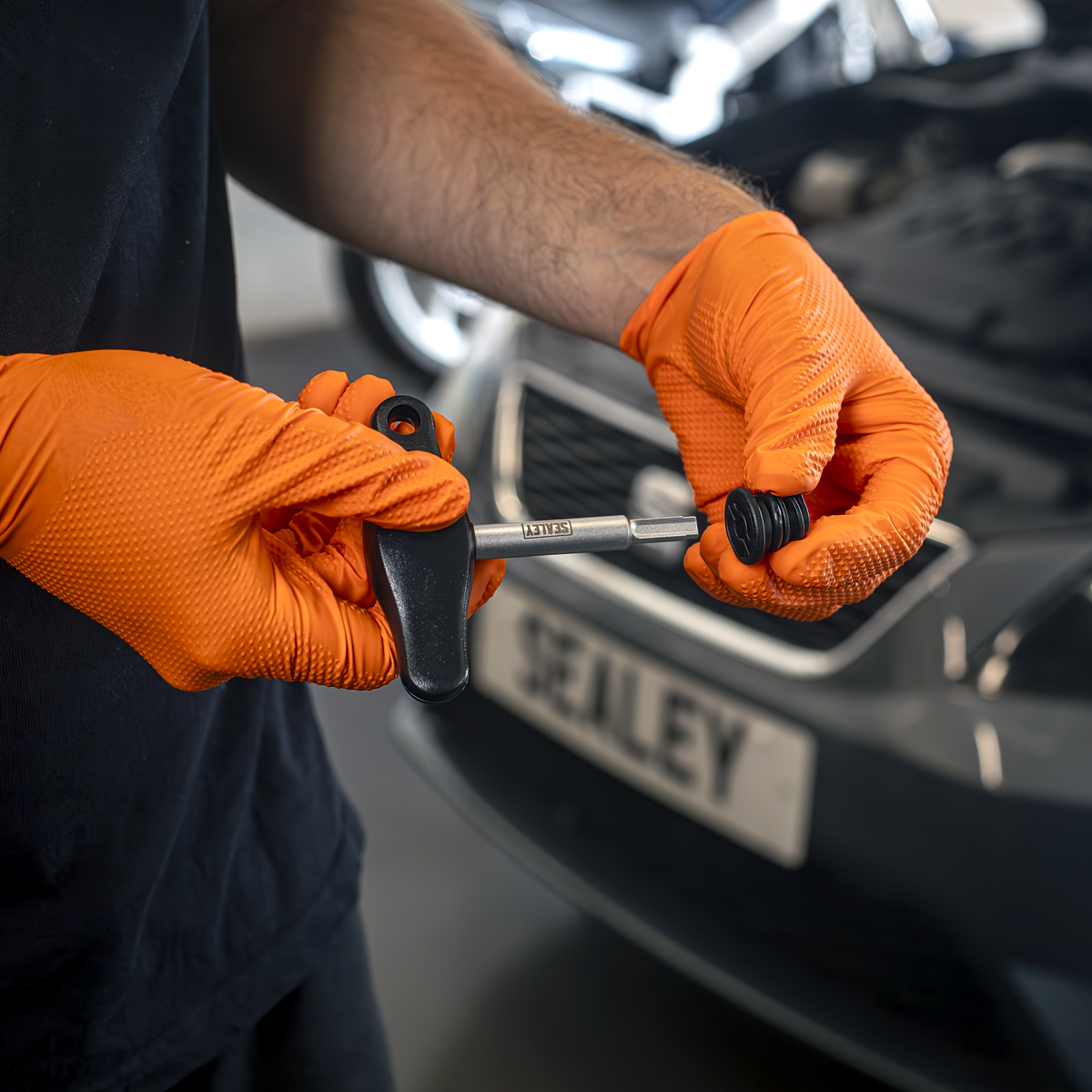 Sealey VS653 T-Handle Oil Drain Plug Key for VAG